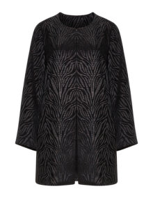 Manon Baptiste Jacquard coat Black