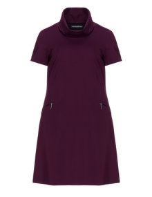 Manon Baptiste Roll neck Shape Collection dress Berry-Purple