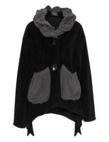 Vincenzo Allocca Colour block patch pocket fleece jacket  Black / Anthracite