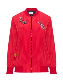Club One Embroidered bomber jacket Red