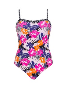 Simply Be Swim Tropical print swimsuit Multicolour