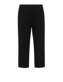 Adia Cropped cotton trousers Black