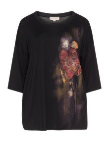 Isolde Roth Floral print t-shirt Black / Multicolour