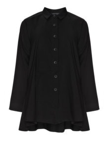 Transparente Cotton-blend A-line shirt  Black