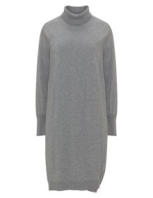 Adia Lurex effect layered knit dress  Grey