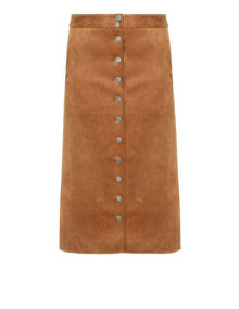 Manon Baptiste Faux suede skirt Brown