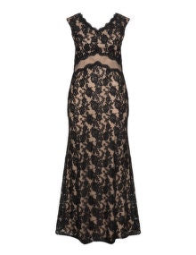 Gina Bacconi Lace gown Black / Sand