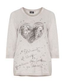 Via Appia Due Embellished top  Sand / Silver