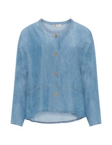 D Celli Denim-look lyocell jacket Blue