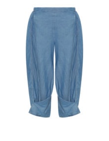 D Celli Denim-look loose cropped trousers Blue
