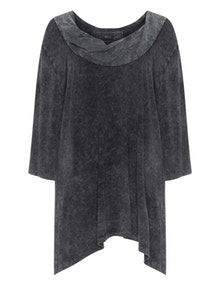 Barbara Speer Washed out jersey tunic Black