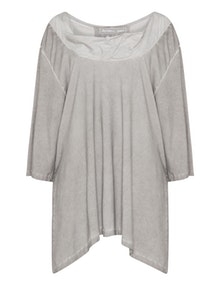 Barbara Speer Washed out jersey tunic Silver