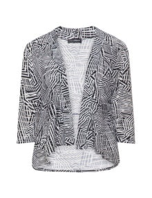 Doris Streich Textured burnout jacket  Black / White
