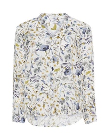 Eterna Floral print shirt Cream / Blue